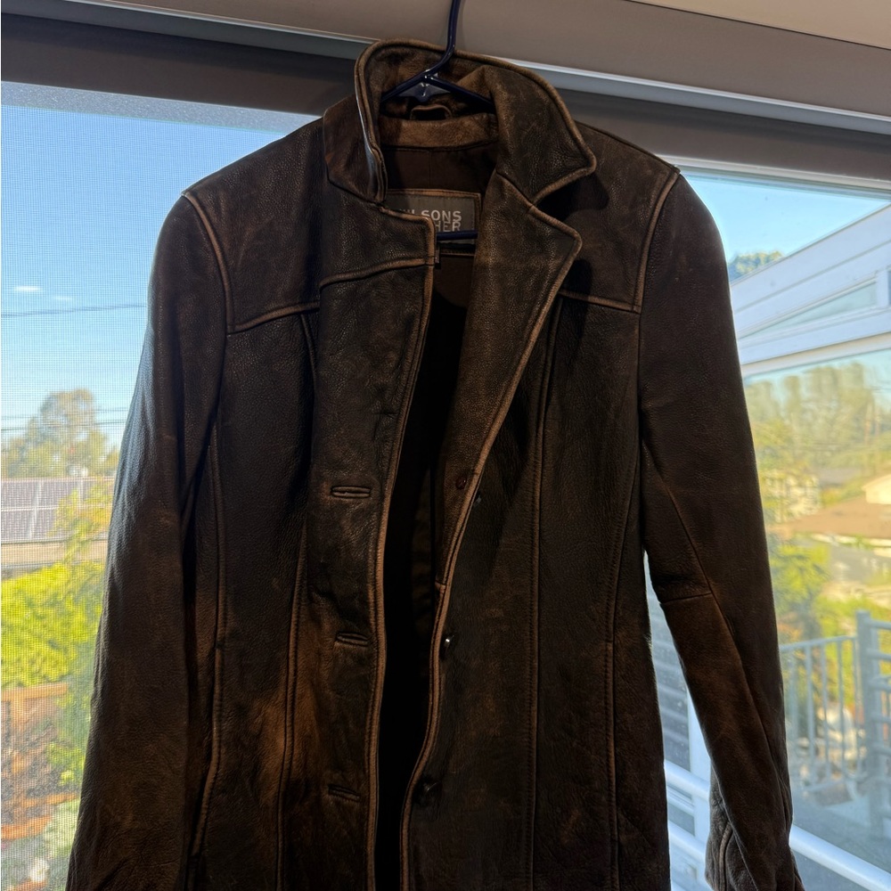 Wilsons Leather Rich Brown Leather Jacket
